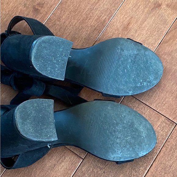 Steve Madden block heel lace up black shoes, size 7 - Picture 4 of 11